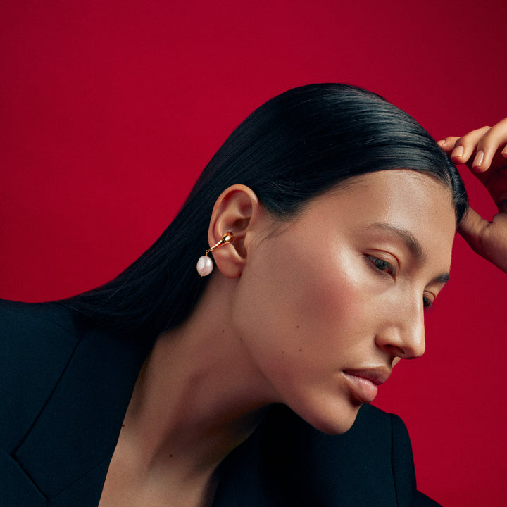 ★MIDNIGHT MOMENT.★ wavy pearl earcuff MIDNIGHT MOMENT
